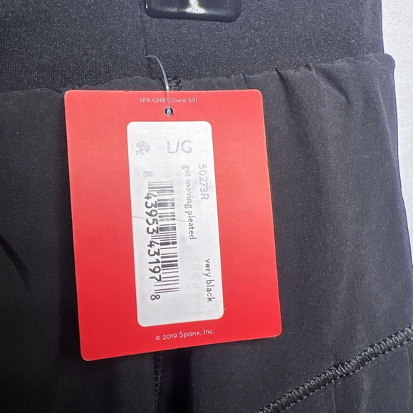 SPANX The Get Moving Pleated Black Skort Skirt Women Size Large Booty Boost - Picture 10 of 12